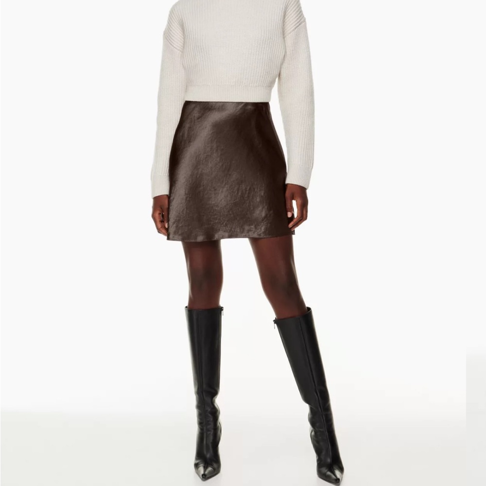 Aritzia Babaton slip silk mini skirt